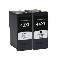 
              2 x Compatible Lexmark No. 44XL + Lexmark No. 43XL Ink Cartridge 18Y0144A + 18Y0143A (1BK 1CL)
            