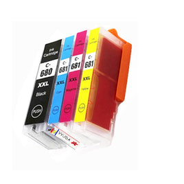 4 x Compatible Canon PGI-680XXL CLI-681XXL Extra High Yield Ink Cartridge [1BK 1C 1M 1Y]