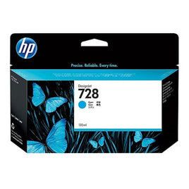 1 x Genuine HP 728 Cyan Ink Cartridge F9J67A