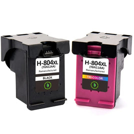 2 x Compatible HP 804XL High Yield Inkjet Cartridge T6N12AA + T6N11AA (1BK 1CL)