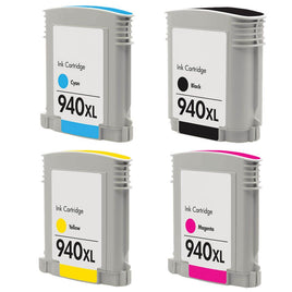 6 x Compatible HP 940XL High Yield Ink Cartridge C4906AA - C4909AA (3BK 1C 1M 1Y)