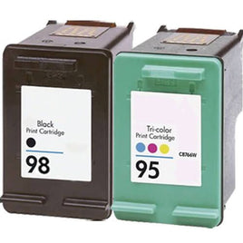 2 x Compatible HP 98 + HP 95 Inkjet Cartridge C9364WA + C8766WA (1BK 1CL)