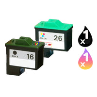 
              2 x Compatible Lexmark No. 16 + No. 26 Ink Cartridge 10N0016 + 10N0026
            