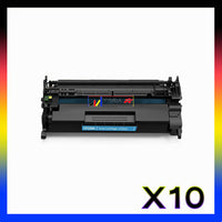 
              10 x Compatible HP 26A Black Toner Cartridge CF226A - 3,100 Pages
            