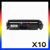 
              10 x Compatible HP 30A Black Toner Cartridge CF230A - 1,600 Pages
            