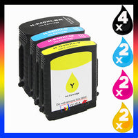 
              10 x Compatible HP 940XL High Yield Ink Cartridge C4906AA - C4909AA (4BK 2C 2M 2Y)
            