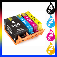 
              10 x Compatible HP 915XL High Yield Ink Cartridge 3YM22AA - 3YM19AA (4BK 2C 2M 2Y)
            