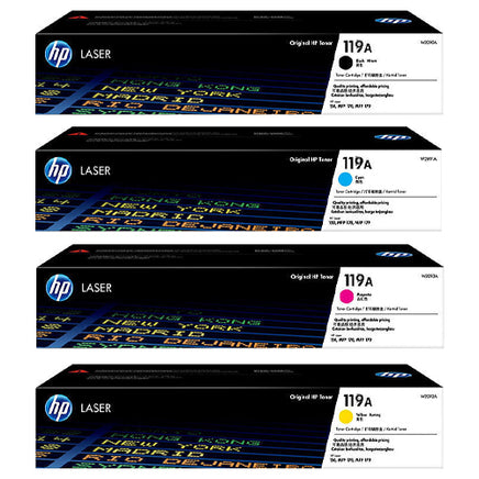 4 x Genuine HP 119A Toner Cartridge W2090A - W2093A