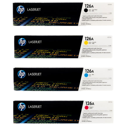 4 x Genuine HP 126A Toner Cartridge CE310A - CE313A