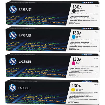 4 x Genuine HP 130A Toner Cartridge CF350A - CF353A