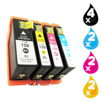 
              10 x Compatible Lexmark 150XL Ink Cartridge 14N1614AAN - 14N1618AAN
            