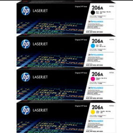 4 x Genuine HP 206A Toner Cartridge W2110A - W2113A