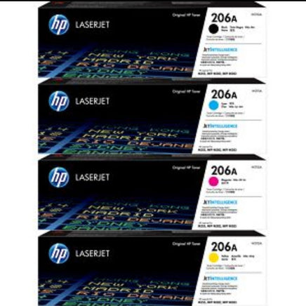 4 x Genuine HP 206A Toner Cartridge W2110A - W2113A