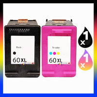 
              2 x Compatible HP 60XL Inkjet Cartridge CC641WA + CC644WA (1BK 1CL)
            