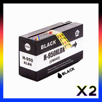 
              2 x Compatible HP 950XL Black High Yield Ink Cartridge CN045AA - 2,300 Pages
            