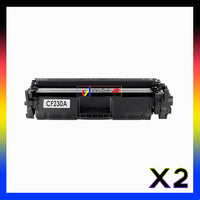 
              2 x Compatible HP 30A Black Toner Cartridge CF230A - 1,600 Pages
            