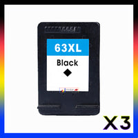 
              3 x Compatible HP 63XL Black Inkjet Cartridge F6U64AA - 480 Pages
            