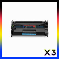 
              3 x Compatible HP 26A Black Toner Cartridge CF226A - 3,100 Pages
            