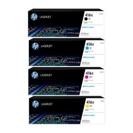 4 x Genuine HP 416X Toner Cartridge W2040X - W2043X