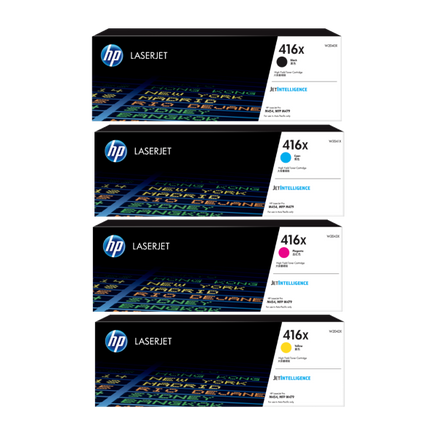 4 x Genuine HP 416X Toner Cartridge W2040X - W2043X