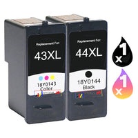 
              2 x Compatible Lexmark 44XL + 43XL Ink Cartridge 18Y0144A + 18Y0143A
            