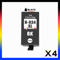 
              4 x Compatible HP 934XL Black High Yield Ink Cartridge C2P23AA - 1,000 Pages
            