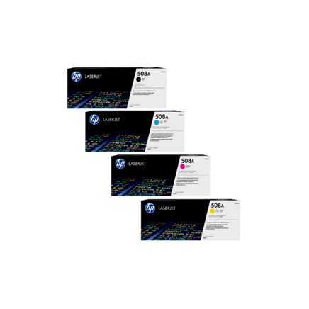 4 x Genuine HP 508A Toner Cartridge CF360A - CF363A