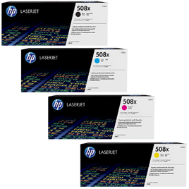 4 x Genuine HP 508X Toner Cartridge CF360X - CF363X