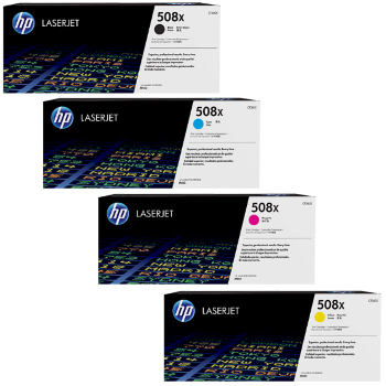 4 x Genuine HP 508X Toner Cartridge CF360X - CF363X