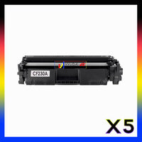 
              5 x Compatible HP 30A Black Toner Cartridge CF230A - 1,600 Pages
            