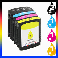 
              5 x Compatible HP 940XL High Yield Ink Cartridge C4906AA - C4909AA (2BK 1C 1M 1Y)
            