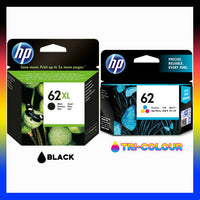 
              2 x Genuine HP 62XL Black + HP 62 Colour Ink Cartridge C2P05AA + C2P06AA
            