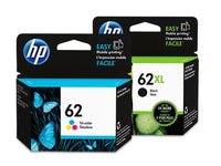 
              2 x Genuine HP 62XL Black + HP 62 Colour Ink Cartridge C2P05AA + C2P06AA (1BK 1CL)
            