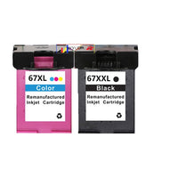 
              2 x Compatible HP 67XXL Black + 67XL Colour High Yield Inkjet Cartridge 3YM59AA + 3YM58AA (1BK 1CL)
            