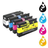 
              12 x Compatible HP 711XL Ink Cartridge CZ130A - CZ133A
            