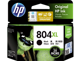 1 x Genuine HP 804XL Black Ink Cartridge T6N12AA