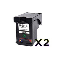 
              2 x Compatible HP 901XL Black Inkjet Cartridge CC654AA
            