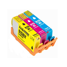 3 x Compatible HP 915XL CMY High Yield Colour Ink Cartridge 3YM19AA - 3YM21AA (1C 1M 1Y)