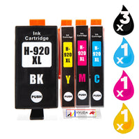 
              6 x Compatible HP 920XL High Yield Ink Cartridge CD972AA - CD975AA
            