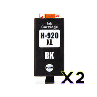 
              2 x Compatible HP 920XL High Yield Black Ink Cartridge CD975AA
            