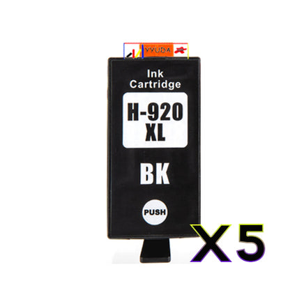 5 x Compatible HP 920XL High Yield Black Ink Cartridge CD975AA