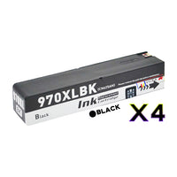 
              4 x Compatible HP 970XL Black Ink Cartridge CN625AA
            