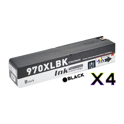 4 x Compatible HP 970XL Black Ink Cartridge CN625AA