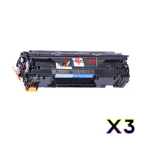 
              3 x Compatible HP CB435A Black Toner Cartridge
            