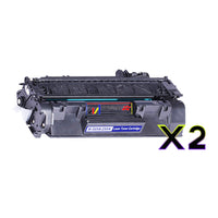 
              2 x Compatible HP 05A Black Toner Cartridge CE505A
            