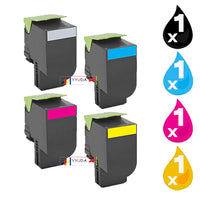 
              4 x Compatible Lexmark CX310 / CX410 / CX510 Standard Toner Cartridge 80C8SKE - 80C8SYE
            