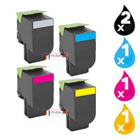 
              5 x Compatible Lexmark CX310 / CX410 / CX510 Standard Toner Cartridge 80C8SKE - 80C8SYE
            