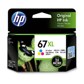 1 x Genuine HP 67XL Colour Ink Cartridge 3YM58AA