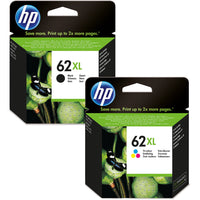 
              2 x Genuine HP 62XL High Yield Ink Cartridge C2P05AA + C2P07AA (1BK 1CL)
            