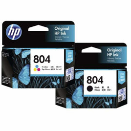 2 x Genuine HP 804 Ink Cartridge T6N10AA + T6N09AA